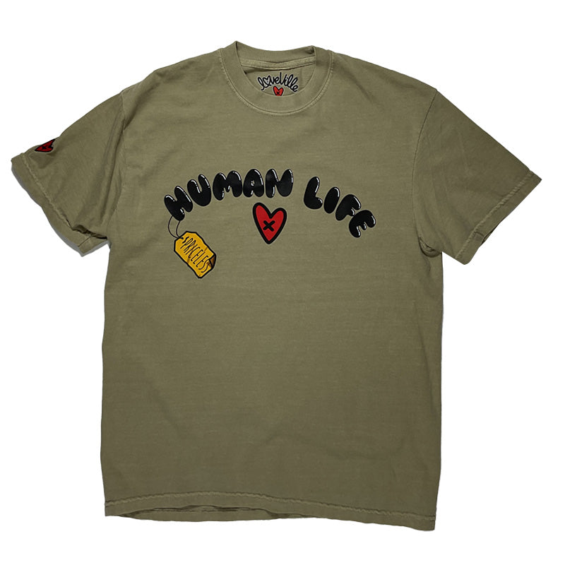Loveville “Human Life (is Priceless)” Tee – Sand