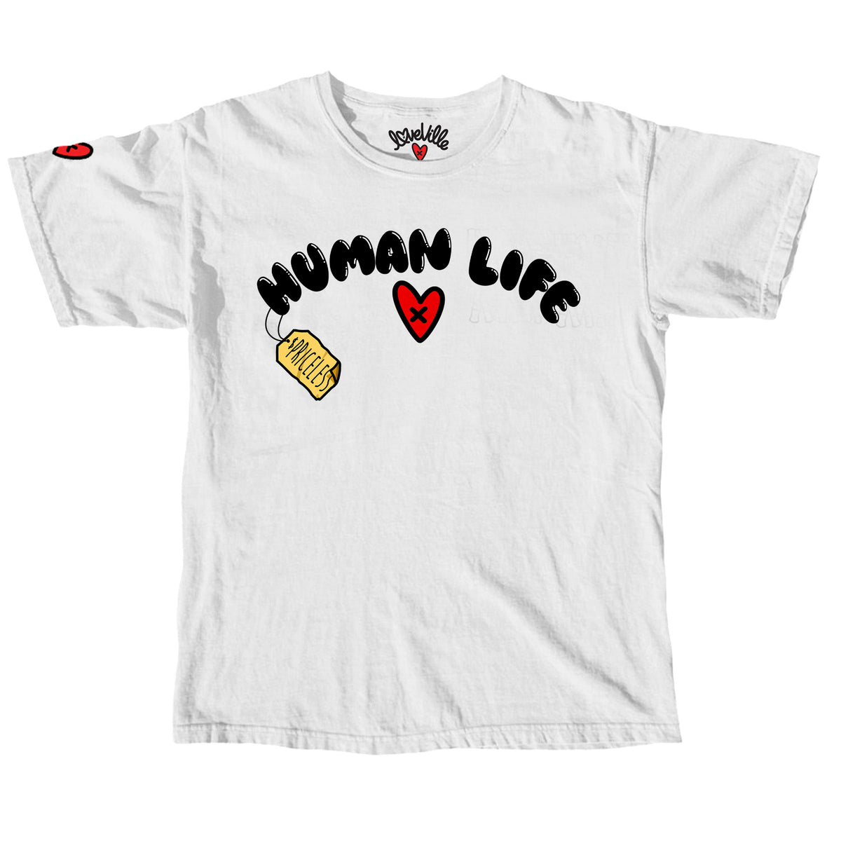Loveville “Human Life (is Priceless)” Tee – Sand