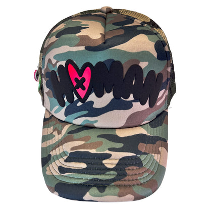Loveville “HUMAN” Trucker Hat – Camo