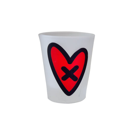 Loveville Heart Frosted Shot Glass