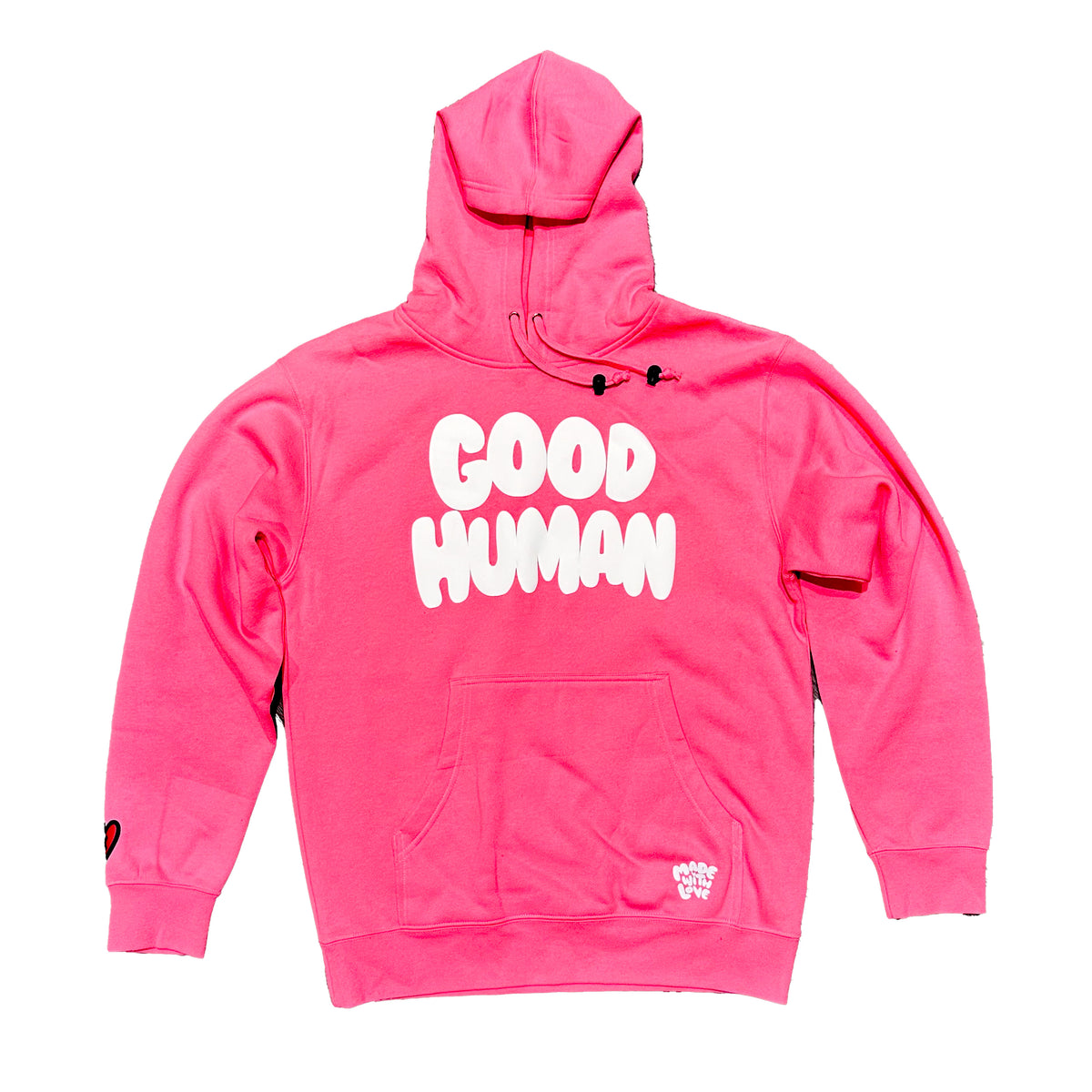 Loveville “Good Human” Hoodie (Hot Pink Edition)